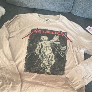 Target Beige Graphic Long Sleeve Tee